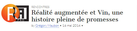 Article RA Pro - Réalité augmentée et Vin, une histoire pleine de promesses